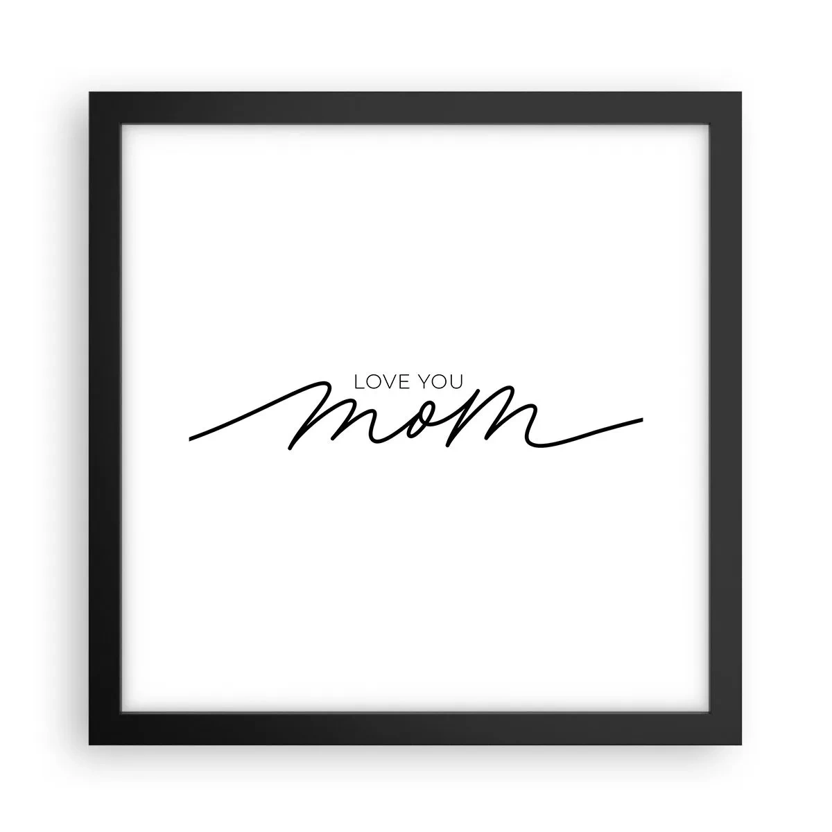 Pôster com moldura preta - Uma grande emoção - 30x30 cm