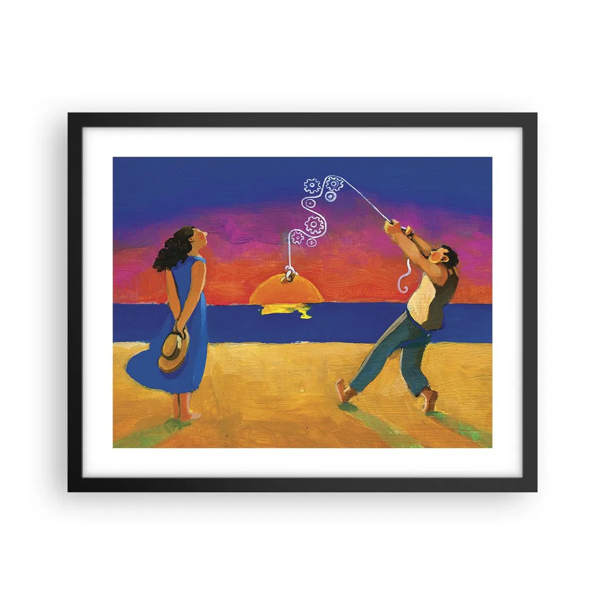 Pôster com moldura preta - Mais do que uma estrela do céu - 50x40 cm