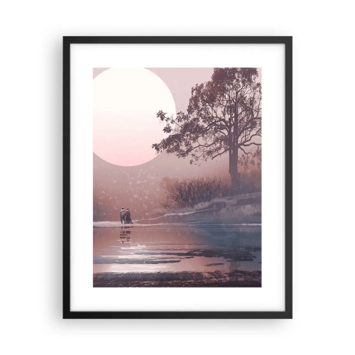 Pôster com moldura preta - Maravilhas da noite - 40x50 cm