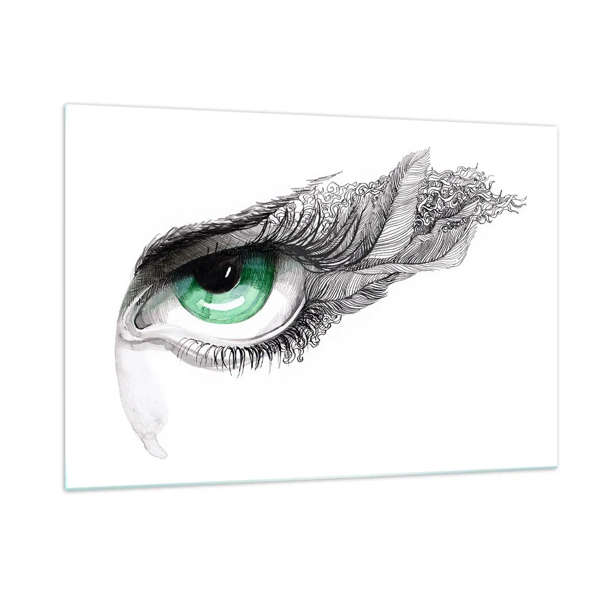 Quadro em vidro - Bonita e pronta para atacar - 120x80 cm