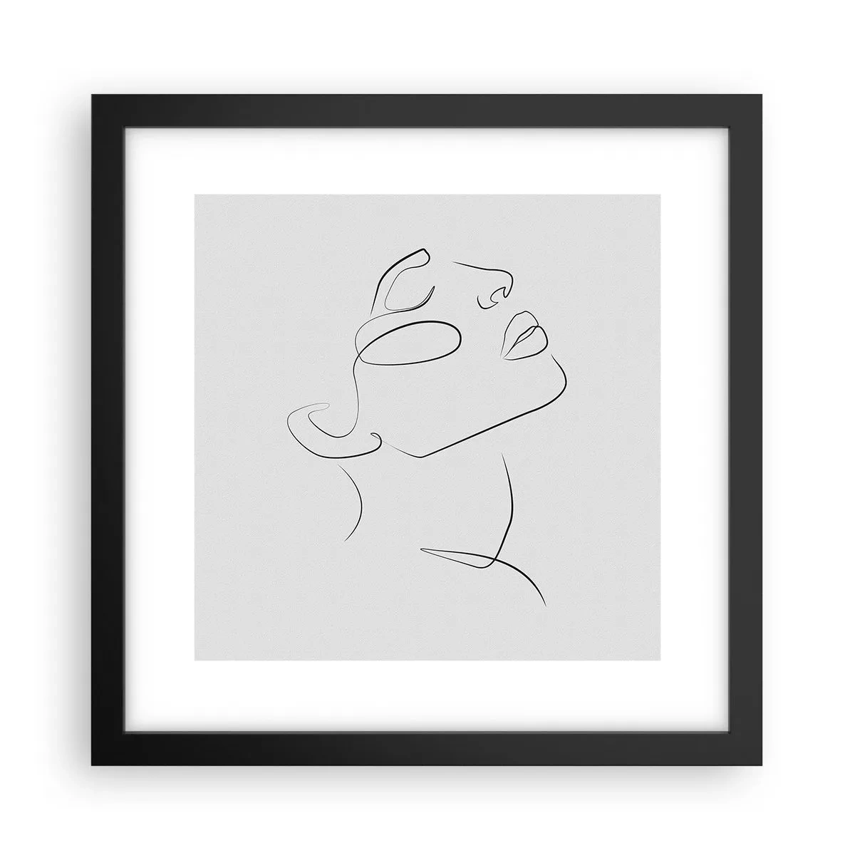 Pôster com moldura preta - Os meandros dos sonhos - 30x30 cm