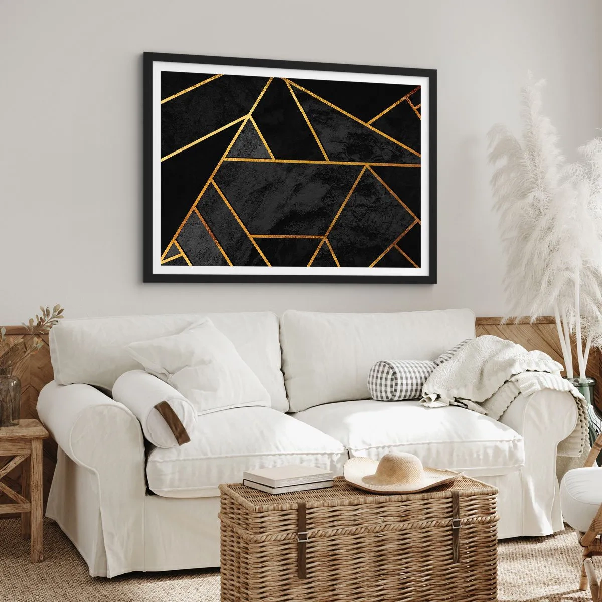 Pôster com moldura preta - Escuridão e esplendor - 70x50 cm