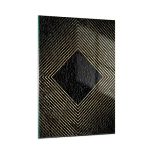Quadro em vidro - Geometria em estilo glamoroso - 50x70 cm
