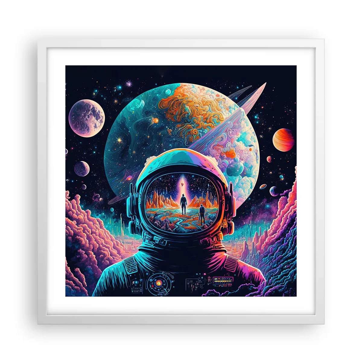 Pôster em moldura branca - Os filósofos não sonharam com isso - 50x50 cm