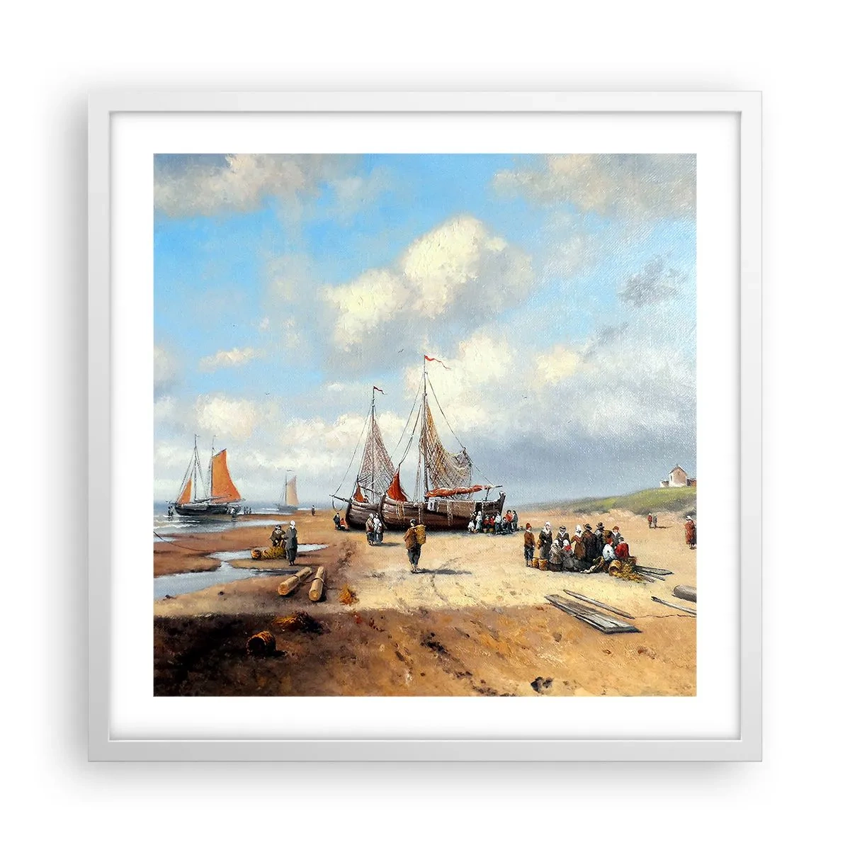 Pôster em moldura branca - Pós-caça bem-sucedida - 50x50 cm