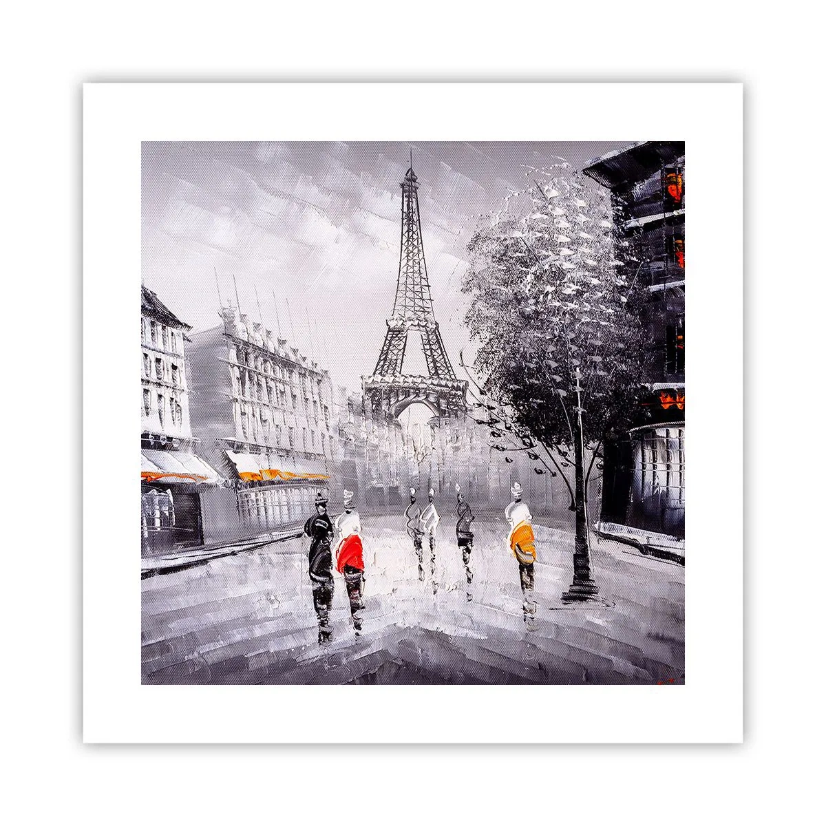 Pôster - Passeio em Paris - 40x40 cm