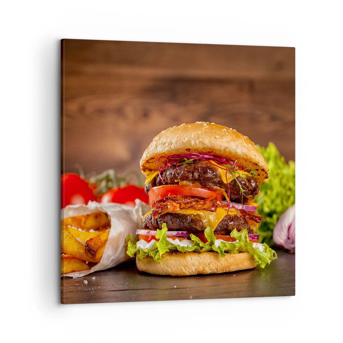 Quadro em tela - Fruta proibida - 50x50 cm