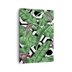 Quadro em tela - Composição simétrica por natureza - 70x100 cm