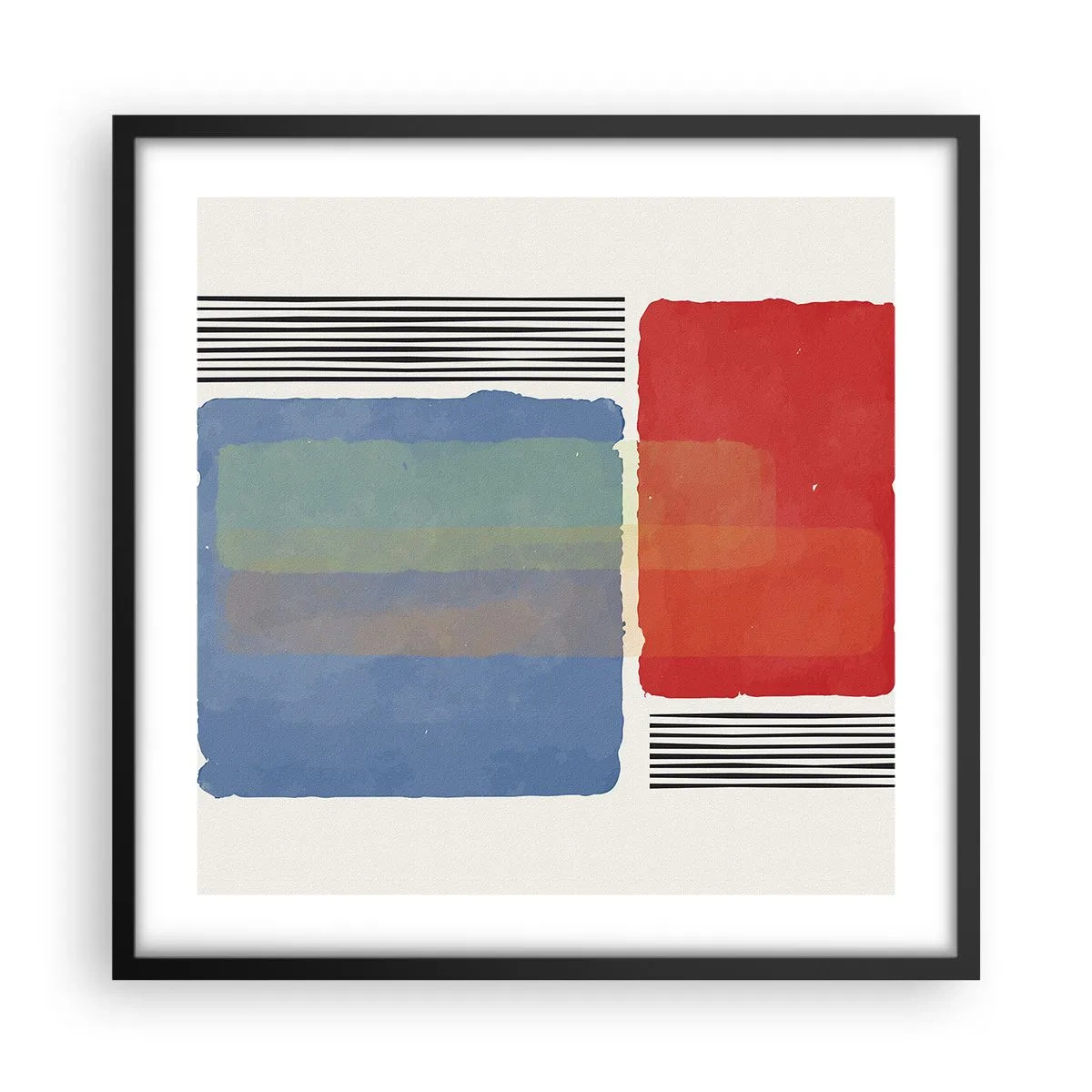 Pôster com moldura preta - A alma da geometria - 50x50 cm