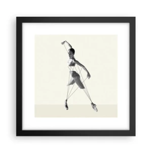 Pôster com moldura preta - No teatro do mundo - 30x30 cm