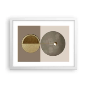 Pôster em moldura branca - Equilíbrio perfeito - 40x30 cm