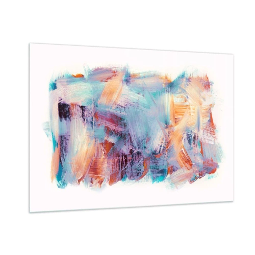 Quadro em vidro - Uma bagunça colorida - 100x70 cm