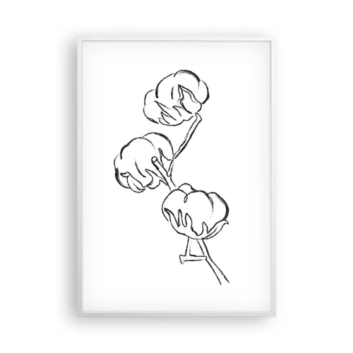 Pôster em moldura branca - Algodão para baixo - 70x100 cm