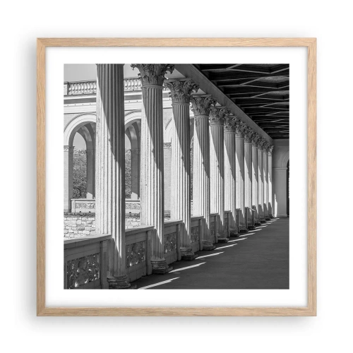 Pôster com moldura de carvalho claro - Arcada ensolarada - 50x50 cm