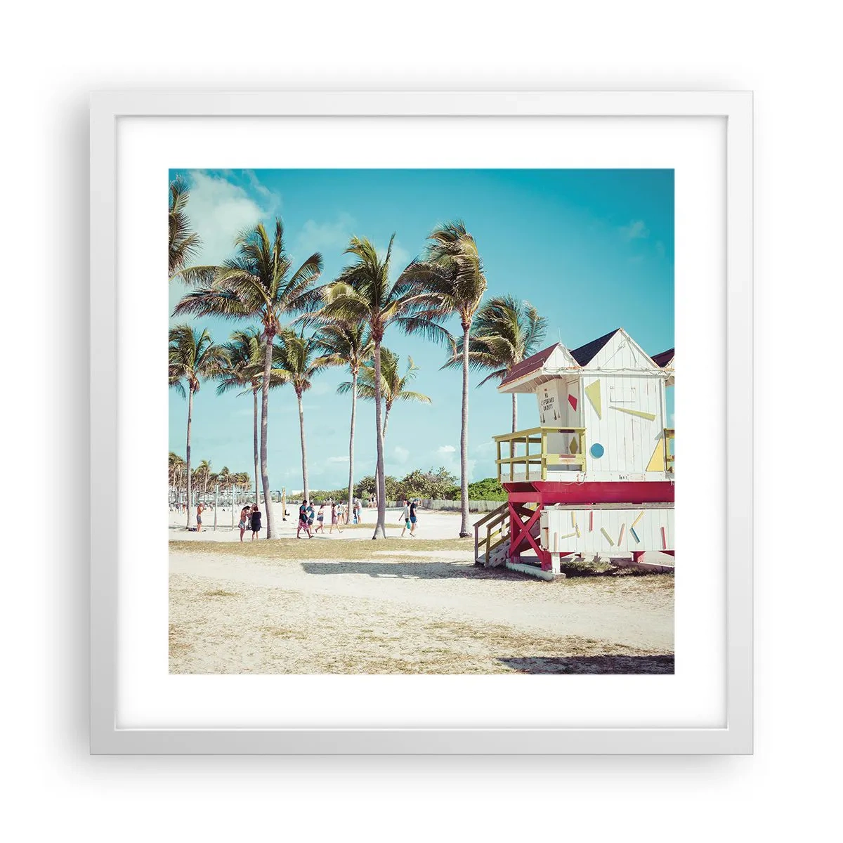 Pôster em moldura branca - Um belo dia pela frente - 40x40 cm