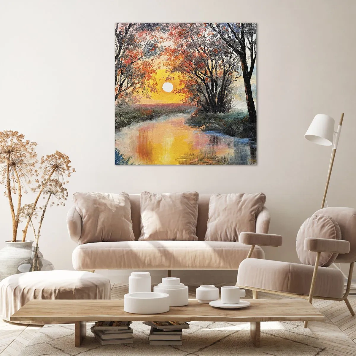 Quadro em tela - Vibrações de outono - 30x30 cm