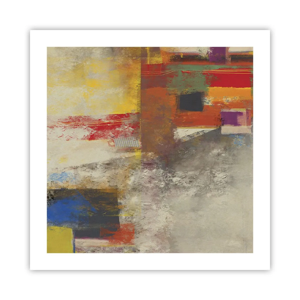 Pôster - Geometria das cores - 50x50 cm