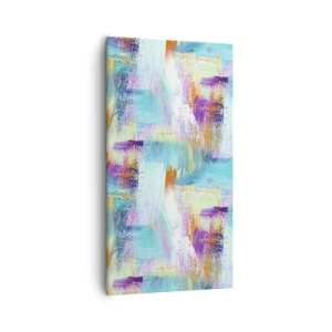 Quadro em tela - Uma alegre coposição de camadas - 55x100 cm