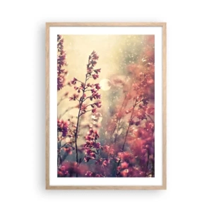 Pôster com moldura de carvalho claro - Jardim Secreto - 50x70 cm