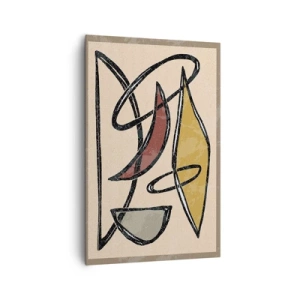 Quadro em tela - Composição – arcos e ovais - 80x120 cm