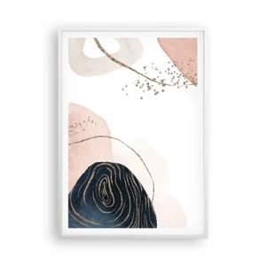 Pôster em moldura branca - Tudo flui - 70x100 cm