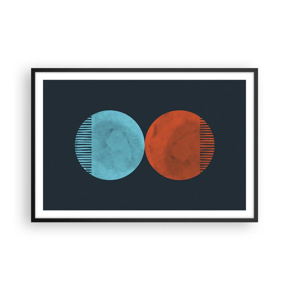Pôster com moldura preta - Apenas geometria? - 91x61 cm