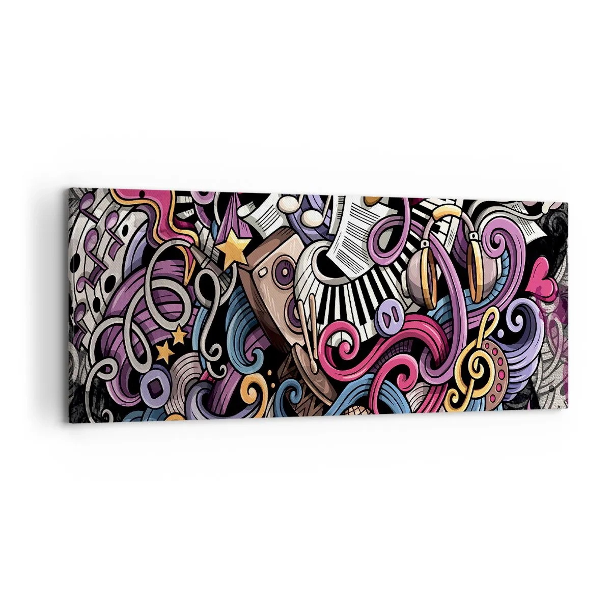 Quadro em tela - Melodia complicada - 120x50 cm