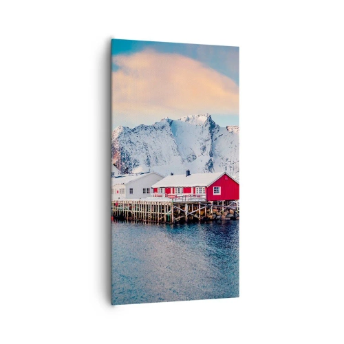 Quadro em tela - Refpugio do Norte - 65x120 cm