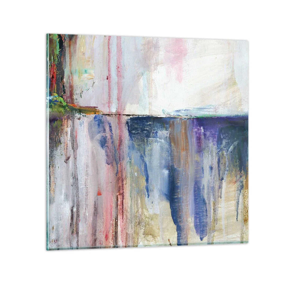 Quadro em vidro - Impressões coloridas e associações - 70x70 cm