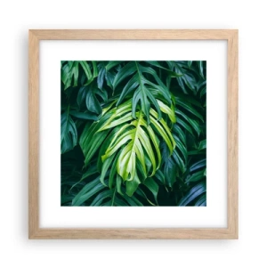 Pôster com moldura de carvalho claro - Mergulhar no frescor - 30x30 cm