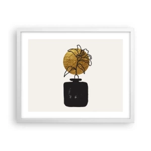 Pôster em moldura branca - A beleza vale seu peso em ouro - 50x40 cm