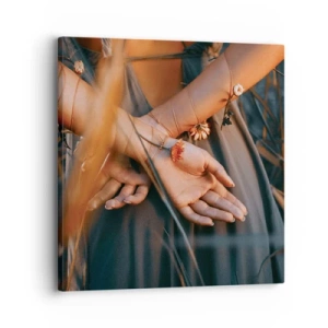 Quadro em tela - Ligada à natureza - 30x30 cm