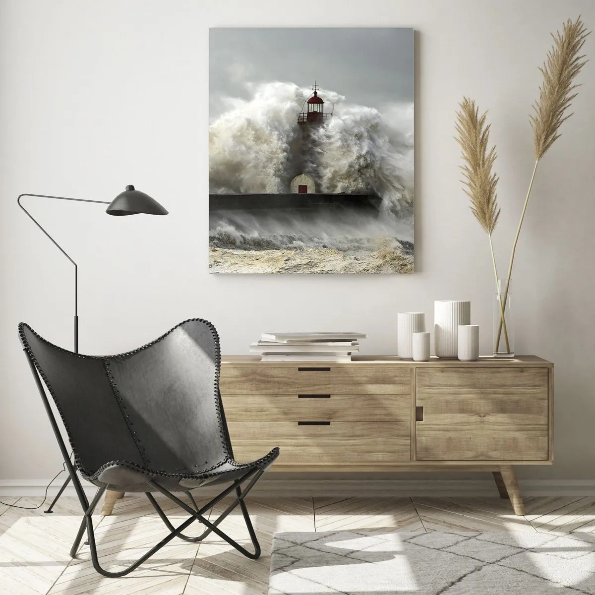 Quadro em vidro - A ira do oceano - 80x120 cm