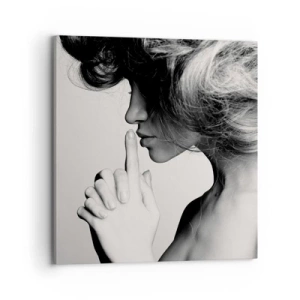 Quadro em tela - Ouvindo-se a si própria - 70x70 cm