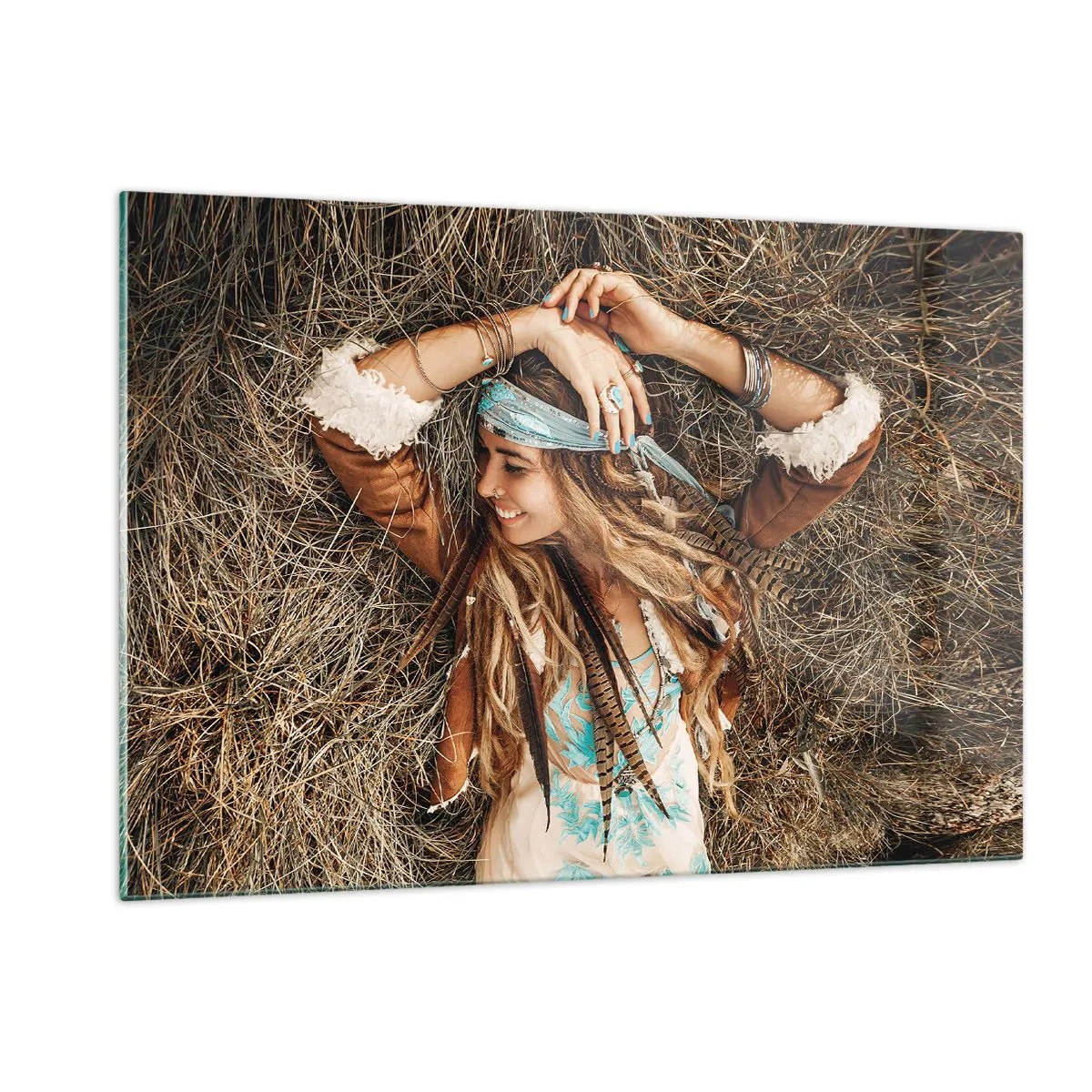 Quadro em vidro - A caminho do verão do amor - 120x80 cm