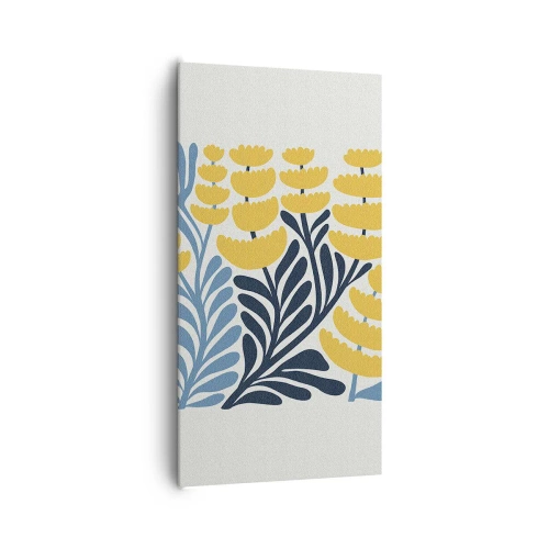 Quadro em tela - Canteiro de flores ensolarado - 65x120 cm