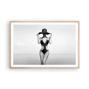 Pôster com moldura de carvalho claro - Meu nome é: Elegância - 91x61 cm