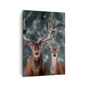 Quadro em tela - O senhor da floresta com sua esposa - 50x70 cm