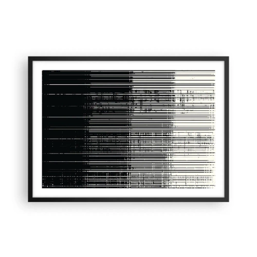 Pôster com moldura preta - Ondas e vibrações - 70x50 cm