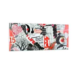 Quadro em vidro - Colagem hipster - 100x40 cm