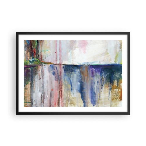 Pôster com moldura preta - Impressões coloridas e associações - 70x50 cm