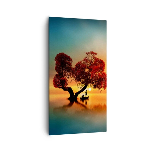 Quadro em tela - A distância e o silêncio do mundo - 55x100 cm