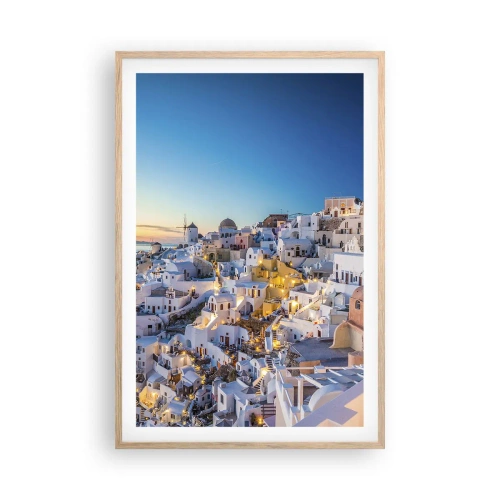 Pôster com moldura de carvalho claro - A essência grega - 61x91 cm