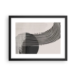 Pôster com moldura preta - Ida e volta - 40x30 cm