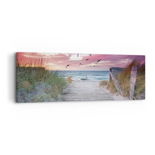Quadro em tela - Impressão do Báltico - 90x30 cm