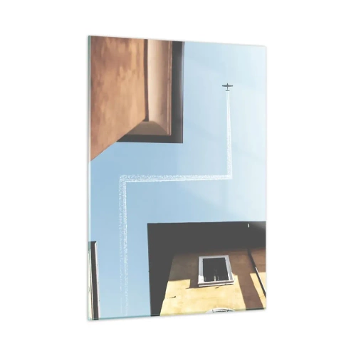 Quadro em vidro - Acima do labirinto da cidade - 50x70 cm