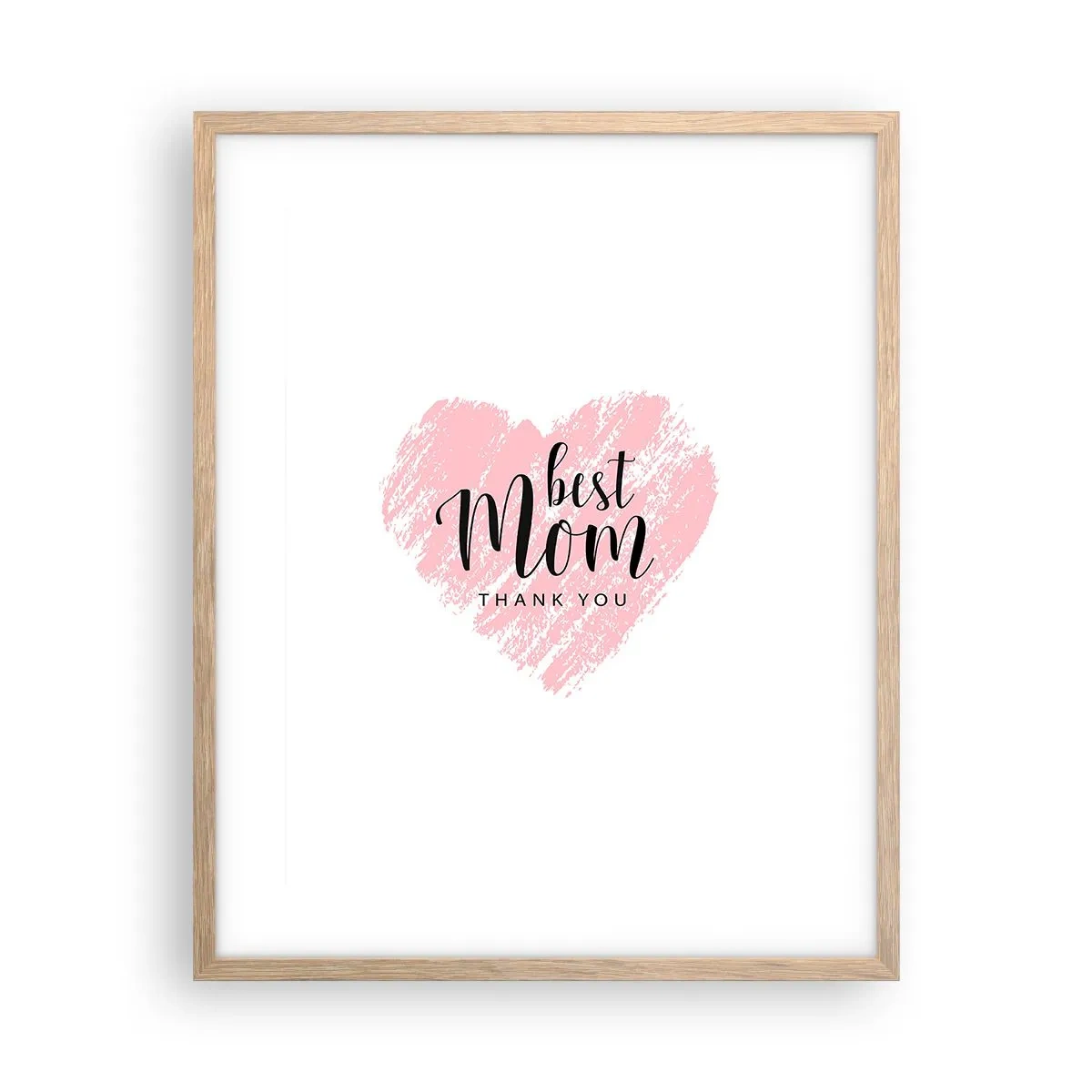 Pôster com moldura de carvalho claro - Sempre o momento certo - 40x50 cm