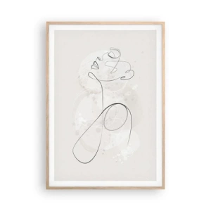 Pôster com moldura de carvalho claro - O espiral de beleza - 70x100 cm