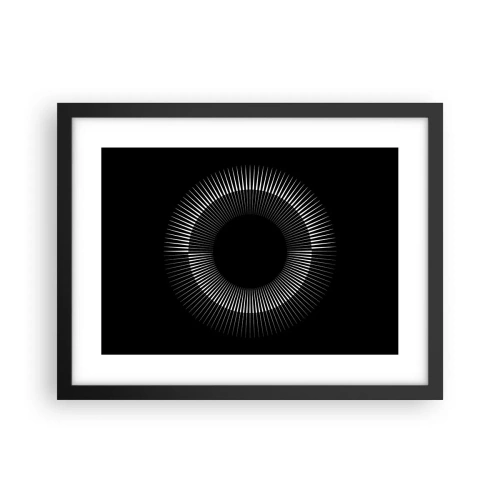Pôster com moldura preta - Sol preto - 40x30 cm