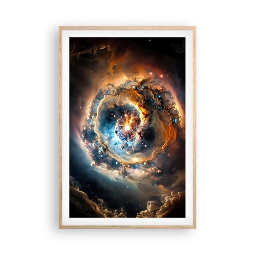 Pôster com moldura de carvalho claro - Início - 61x91 cm